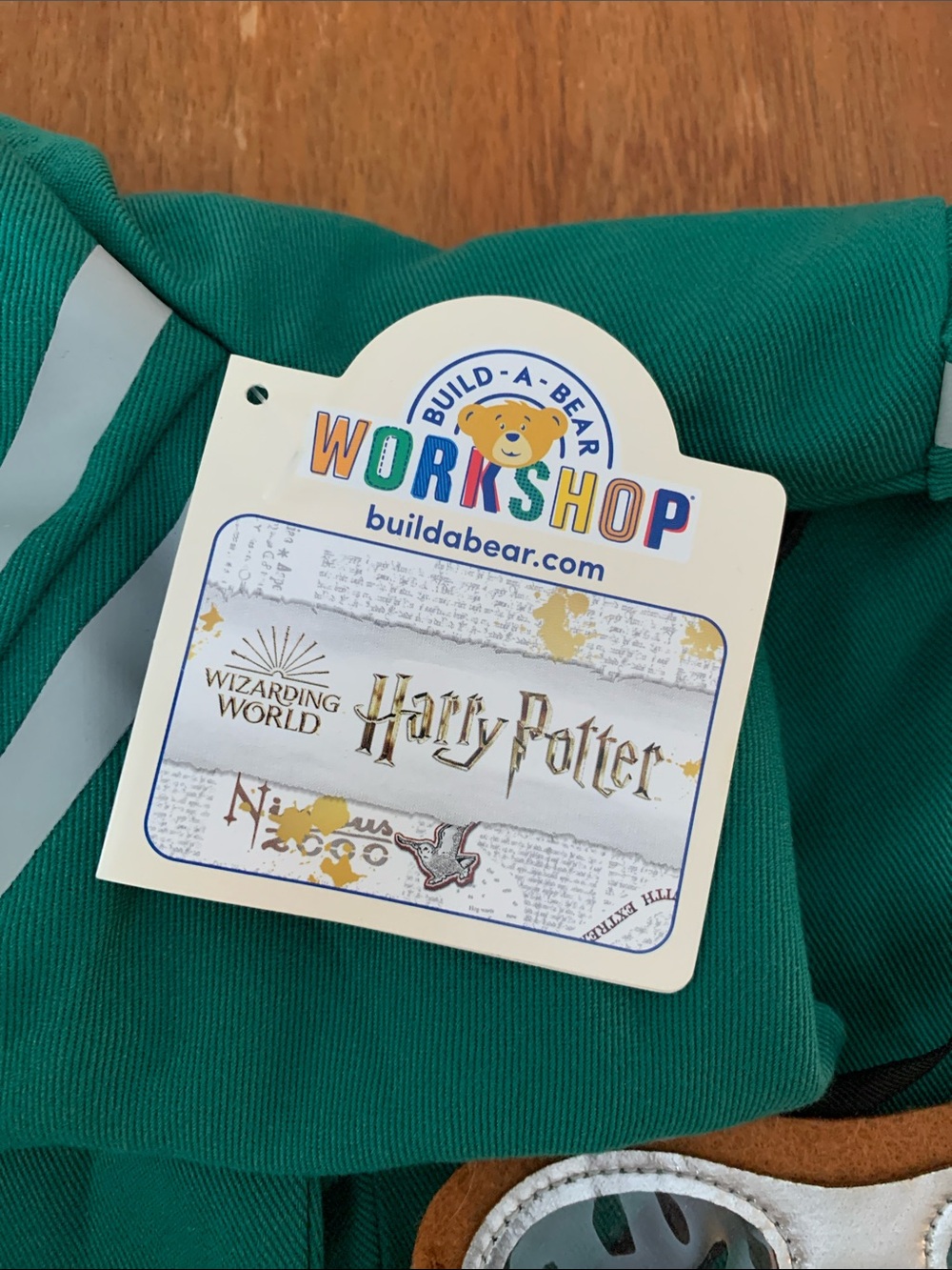 Build-A-Bear Green Slytherin Hooded Costume with Goggles - Picture 3 of 5